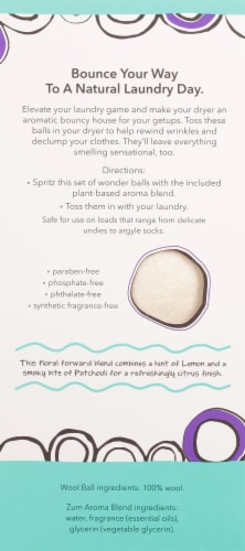 Zum® Wool Dryer Balls - Sea Salt Perspective: back