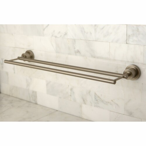 Kingston Brass BA8213SN Concord 24  Dual Towel Bar, Brushed Nickel Perspective: back