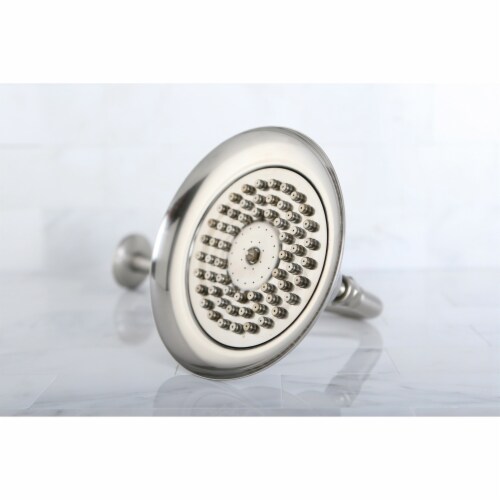 K306C8CK Vintage 6  Dia. Bell Shape Brs Shower Head With 12 Shower Arm Combo, Brushed Nickel Perspective: back