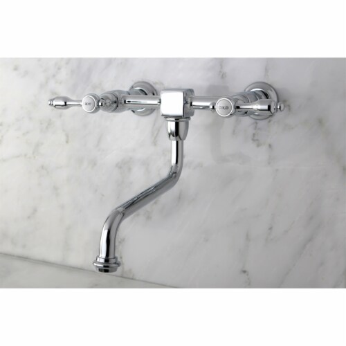 Kingston Brass KS1211TAL Tudor Wall Mount Bathroom Faucet, Polished Chrome Perspective: back