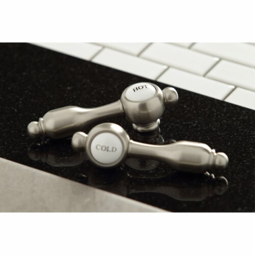 KS1438TAL Tudor Two-Handle Bathroom Faucet with Brass Pop-Up and Cover Plate, Brushed Nickel Perspective: back
