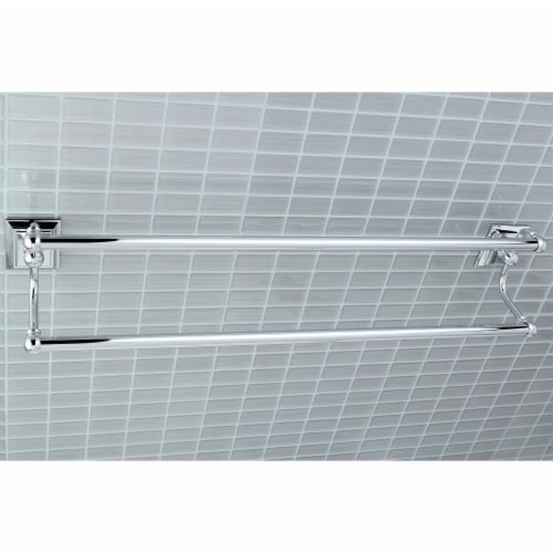 Kingston Brass BA6013C Millennium 24  Dual Towel Bar, Polished Chrome Perspective: back