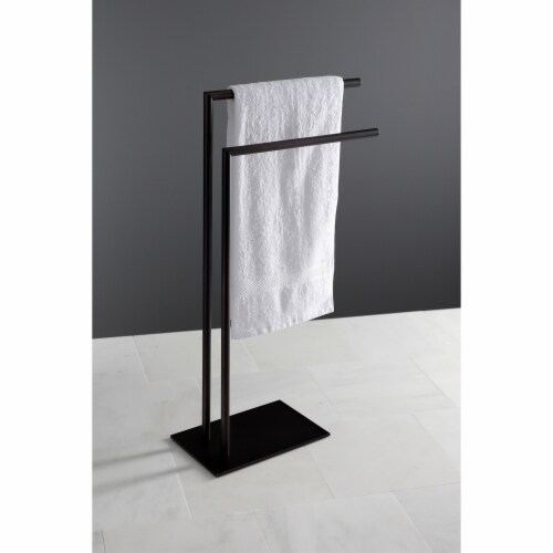 Kingston Brass Scc8325 Edenscape Pedestal Dual Towel Rack, Oil Rubbed Bronze Perspective: back