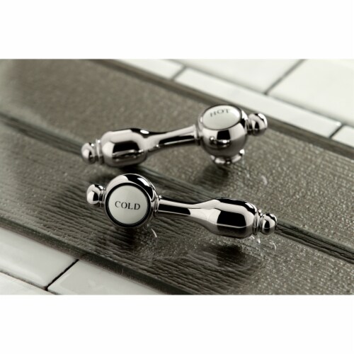 Kingston Brass KS4466TAL Tudor 8" Widespread Bathroom Faucet, Polished Nickel Perspective: back