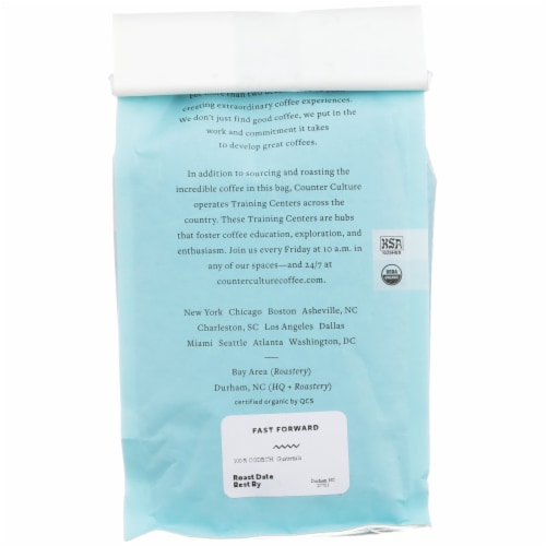 Counter Culture Fast Forward™ Organic Medium-Dark Roast Whole Bean Coffee Perspective: back