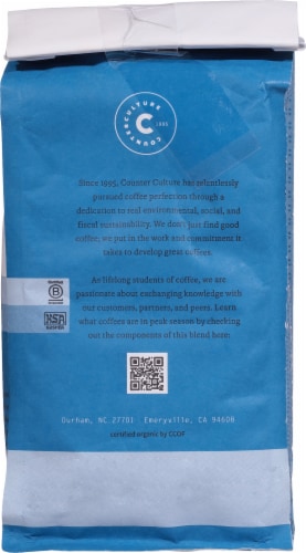 Counter Culture Forty-Six Organic Whole Bean Coffee Perspective: back