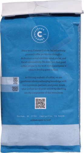  Counter Culture Coffee Forty-Six - Dark Roast, Organic,  Sustainably Farmed, Kosher, Whole Bean Coffee, 12oz (1 Bag) : Grocery &  Gourmet Food