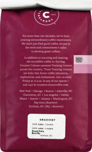 Counter Culture Gradient™ Colomia Whole Bean Coffee Perspective: back