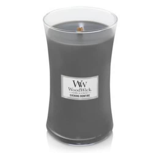 WoodWick® Evening Bonfire Scented Candle - Gray Perspective: back