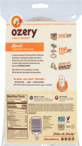 Ozery® Bakery Muesli Morning Rounds Breakfast Buns Perspective: back