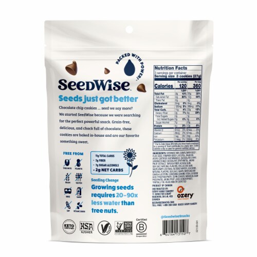 SeedWise™ Chocolate Chip Cookies Perspective: back