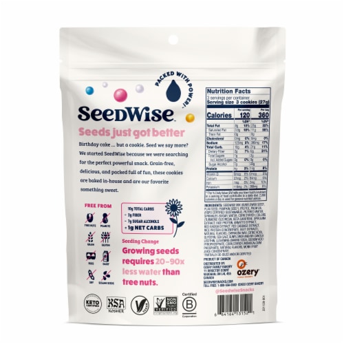 SeedWise™ Birthday Cake Cookies Perspective: back