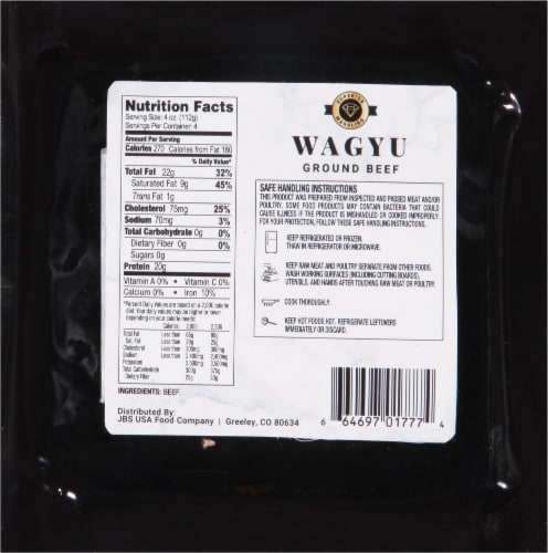 W.Black Wagyu Ground Beef Perspective: back