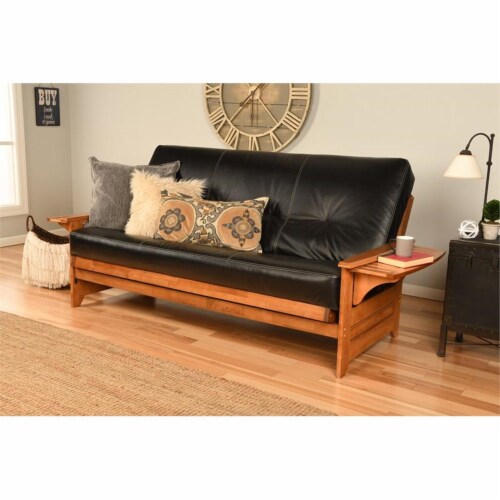 Full size store leather futon