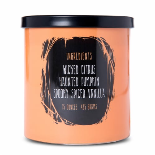 Carolina Monsters Pumpkin Candle - Orange Perspective: back