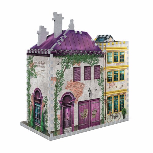 Harry Potter Diagon Alley Collection Madam Malkin's & Florean Fortescue's Ice Cream 3D Puzzle Perspective: back
