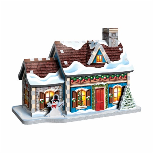 Wrebbit Christmas Village 3D Puzzle Perspective: back