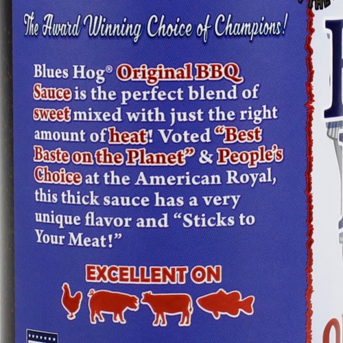 Blues Hog Original BBQ Sauce Perspective: back