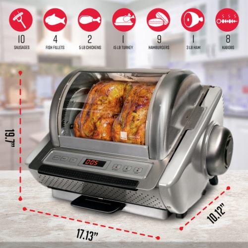 Ronco EZ Store Stainless Steel Rotisserie Oven Silver Black 1 ct Food 4 Less