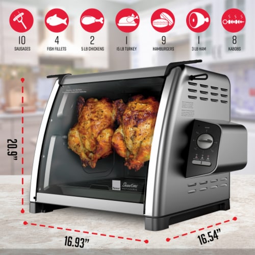 Ronco 5500 Series Stainless Steel Rotisserie Oven - Silver/Black Perspective: back