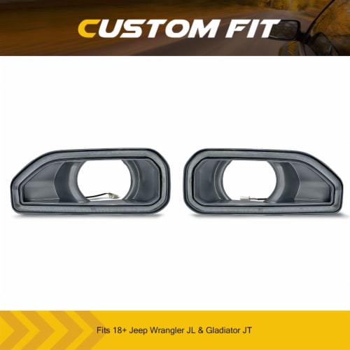 AMERICAN MODIFIED LED Fog Light Covers for 2018 2022 Jeep Wrangler
