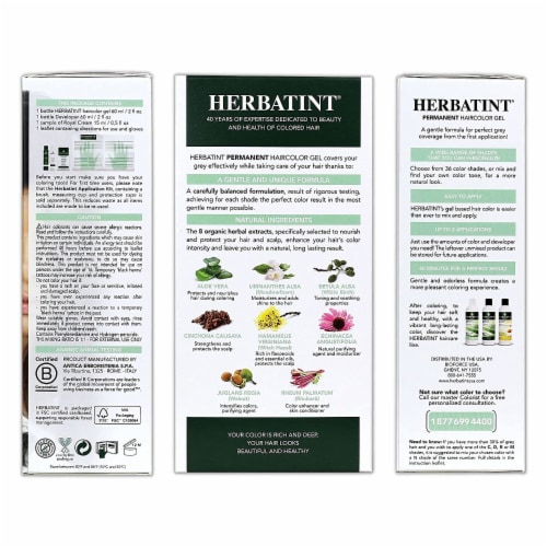 Herbatint Herbal Hair Color Permanent Gel 4M Mahogany Chestnut, 4.5 Ounce Perspective: back