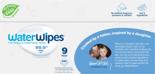 WaterWipes® Baby Wipes, 9 pk / 60 ct - Kroger