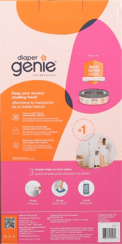Diaper Genie® Expressions Diaper Pail - White Perspective: back