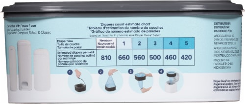 Diaper Genie® Unscented Square Jumbo Refill Perspective: back