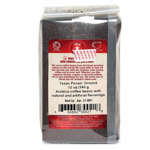 Lola Savannah® Texas Pecan Ground Coffee Perspective: back