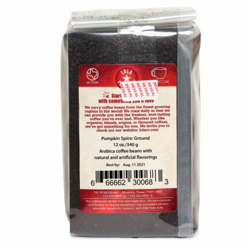 Lola Savannah® Pumpkin Spice Ground Coffee Perspective: back