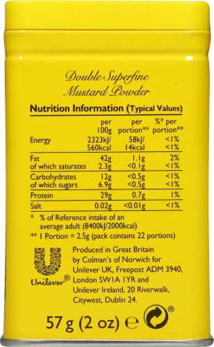 Colman's Mustard Powder Perspective: back