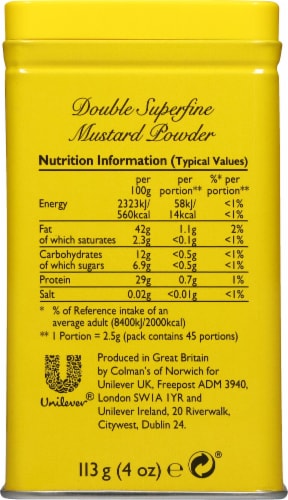 Colman's® Mustard Powder Perspective: back