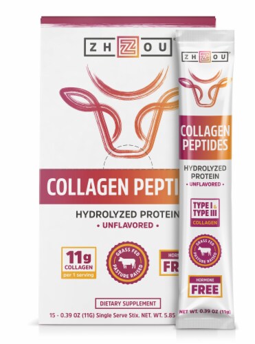 Zhou Collagen Peptides Stick Pack Perspective: back