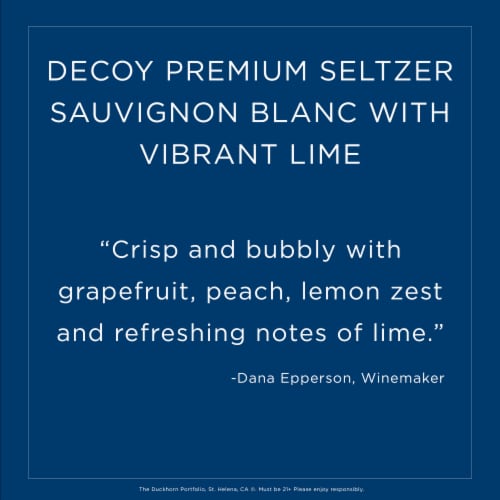 Decoy Premium Sauvignon Blanc with Vibrant Lime Wine Hard Seltzer Low Calorie Perspective: back