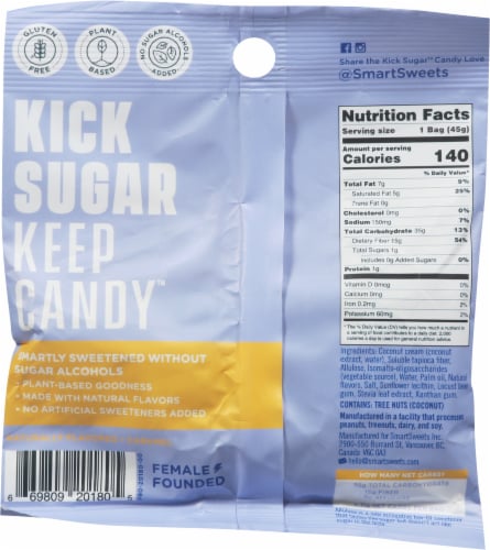 Smart Sweets Low Sugar Caramels Perspective: back