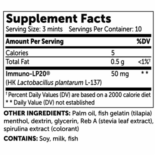 Enzymedica Digest Gold Smiles Probiotic Mints Perspective: back