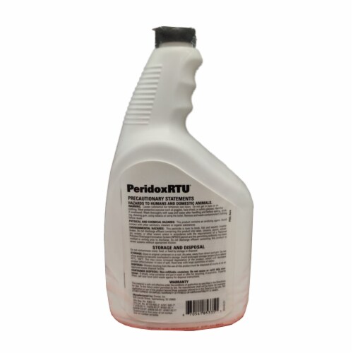 PeridoxRTU Surface Disinfectant Cleaner Liquid 32 oz. Bottle Vinegar Scent 1 Ct 19084304 Perspective: back