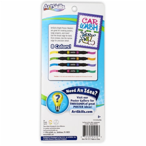 ArtSkills® Bright Dual-Ended Poster Markers Perspective: back