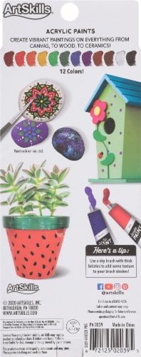 ArtSkills® Acrylic Paint Tubes 12 Count Perspective: back