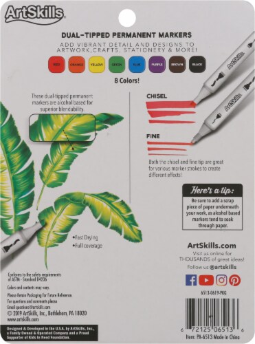 ArtSkills® Dual Tipped Permanent Project Markers Perspective: back