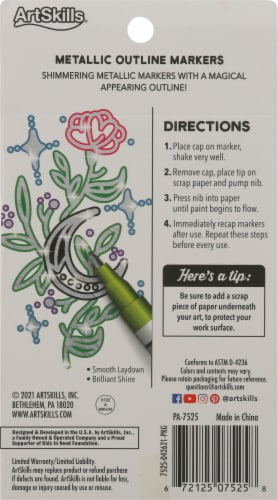 ArtSkills® Metallic Outline Markers Perspective: back