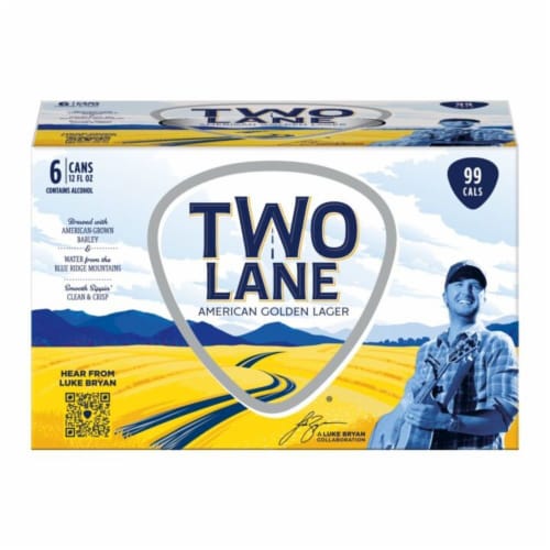 Two Lane American Golden Lager Craft Beer Perspective: back