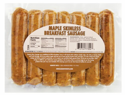 Kountry Boys™ Maple Skinless Breakfast Sausage Texas-Sized Links Perspective: back