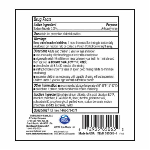 Firefly® Paw Patrol™ Bubble Gum Anticavity Fluoride Rinse Perspective: back
