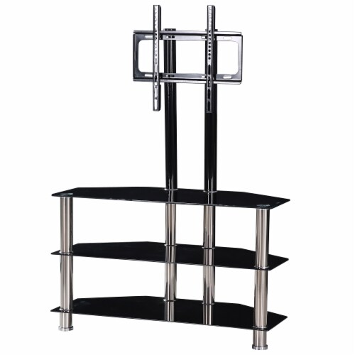 Glass tv stand with mount discount