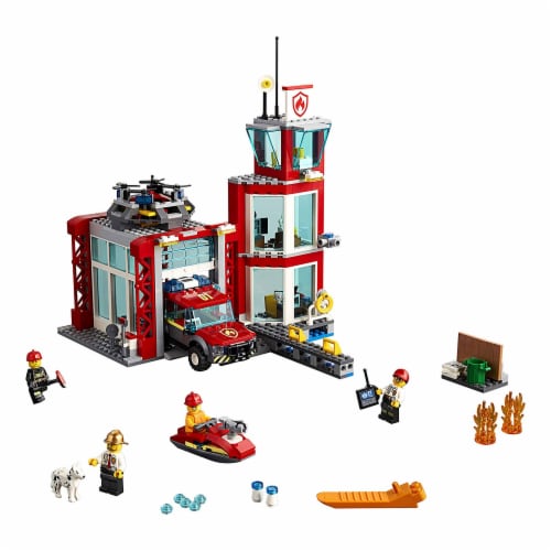 LEGO® City Fire Station Building Toy Perspective: back