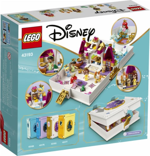 43193 LEGO® Disney Ariel Belle Cinderella and Tiana's Storybook Adventures Building Toy Perspective: back