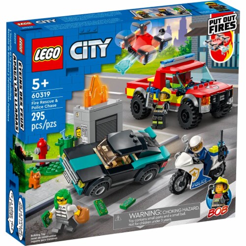 60319 LEGO® City Fire Rescue & Police Chase Building Set Perspective: back