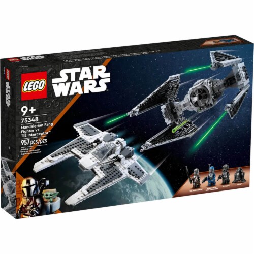 LEGO 75348 Star Wars Mandalorian Fang Fighter vs TIE Interceptor Building Set Perspective: back